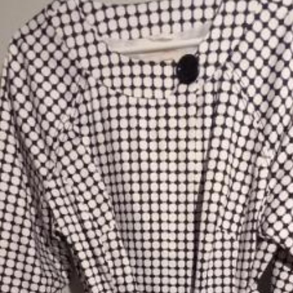 Covington Black & White Tie Belt Blazer Jacket - Picture 3 of 5